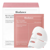 BIODANCE Bio-Collagen Real Deep Mask, Hydrating Overnight Hydrogel Mask, Pore Minimizing, Plumping, Elasticity Improvement, Korean Skin Care, Valentines Day Gifts for Her | 1.19oz(34g) x 16ea