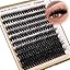 Focipeysa Eyelash Extension Kit, 200pcs 80D Mink Fur False Eyelashes, 10-18mm DIY Lash Clusters, Matte Black, Vegan, Cruelty Free, Includes Lash Bond & Remover, Tweezers
