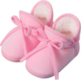 Baby Booties Newborn Fleece First Walking Shoes Non-Slip Sole Slippers Cozy Warm Booties for Infant Toddler Boys Girls