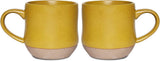 Bosmarlin Large Stoneware Speckled Coffee Mugs Set of 2, Big Tea Cup, 17 Oz, Dishwasher and Microwave Safe