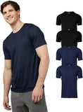 32 Degrees Mens 4 Pack Cool Crewneck T-Shirt | Anti-Odor | Quick Drying | 4-Way Stretch