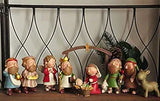 Nativity Sets for Christmas 10 Pieces - Hand Painted Nativity Scene Indoor, 4.8" Classic Figurines Holy Family Jesus Manger Crib Ornament, Xmas Decorations