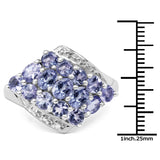 1.85 Carat Genuine Tanzanite .925 Sterling Silver Ring