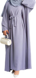 2PCS Women's Muslim Dresses Abaya Islamic Dubai Prayer Dress Robe Long Cardigan Maxi Dress