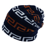 Double-layer Short-pile Bonnet With Multi-colored Plaid Pattern