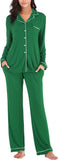 Aamikast Women's Pajama Sets Long Sleeve Button Down Sleepwear Nightwear Soft Pjs Lounge Sets