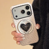 Pearl Bow Magnetic Holder Mobile Phone Case