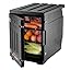 VEVOR Insulated Food Pan Carrier, 127 Qt Hot Box for Catering, LLDPE Food Box Carrier w/Double Buckles, Front Loading Food Warmer w/Handles, End Loader w/Wheels for Restaurant, Canteen, etc. Black