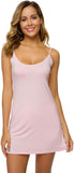 WiWi Slip Dress for Women Viscose from Bamboo Spaghetti Strap Lingerie Sexy Nightgowns Plus Size Sleep Chemise S-4X