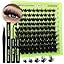 Focipeysa Eyelash Extension Kit, 200pcs 80D Mink Fur False Eyelashes, 10-18mm DIY Lash Clusters, Matte Black, Vegan, Cruelty Free, Includes Lash Bond & Remover, Tweezers