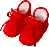 Baby Booties Newborn Fleece First Walking Shoes Non-Slip Sole Slippers Cozy Warm Booties for Infant Toddler Boys Girls
