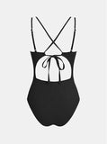 CUPSHE Womens One Piece Swimsuit Scoop Neck Bathing Suit Double Straps , Medium