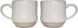 Bosmarlin Large Stoneware Speckled Coffee Mugs Set of 2, Big Tea Cup, 17 Oz, Dishwasher and Microwave Safe