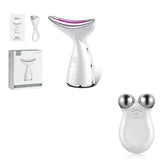 EMS Microcurrent Neck Face Beauty Device With 3 Colors LED Photon Therapy Skin Tighten Reduce Double Chin Face Lifting Devices