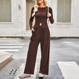 Women's Coat And Trousers Two-piece Set
