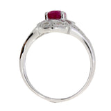 1.05ct Ruby Diamond Ring 10KT White Gold