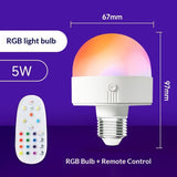 E27 Screw Base Tri-Color RGB Timer-Controlled Dimmable Bulb