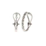 1.00ct Diamond Hoop Earrings 14KT White Gold