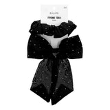 Eklips Rhinestone Satin Hair Ties in Black 2-Pack