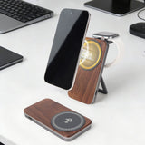 Aluminum Alloy Foldable Ultra-Thin Desktop Magnetic Wireless Charger For Phones And Smartwatches