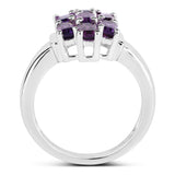 2.80 Carat Genuine Amethyst .925 Sterling Silver Ring