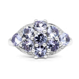 2.07 Carat Genuine Tanzanite .925 Sterling Silver Ring