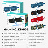 KP-858 Best-selling Wireless Bluetooth Speaker Featuring A Modular Dual-unit Design Portable Handle High Power Output And RGB Lighting Ideal For Outdoor Gatherings Factory Stock Available