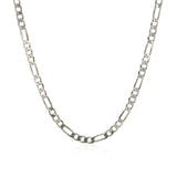 3.0mm 14k White Gold Solid Figaro Chain