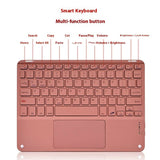 Bluetooth Keyboard With Touch For Mobile Phone Tablet Wireless Rechargeable
