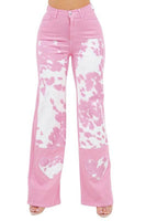 Rodeo Wide Leg Jean in Pink