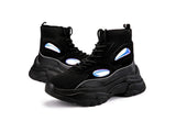 High help flying woven breathable sports casual couple tide shoes set foot socks shoes men