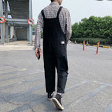 Men's Loose-Fit Stylish Multi-Pocket Jumpsuit With Suspender Straps
