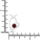 0.60 Carat Genuine Garnet .925 Sterling Silver Necklace