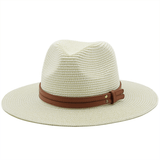 54-58-60CM Womens Summer Panama Hats Wide Brim Straw Sun Hat Beach Hat For Men Fashion UPF UV Protection Fedoras Cap For Travel