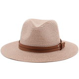 54-58-60CM Womens Summer Panama Hats Wide Brim Straw Sun Hat Beach Hat For Men Fashion UPF UV Protection Fedoras Cap For Travel