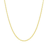 14k Yellow Gold Round Cable Link Chain 1.5mm