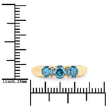 1.03 Carat Genuine Blue Diamond 14K Yellow Gold Ring