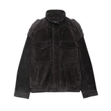 Temperament Women's Suede Texture Leather Coat