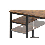 55" Rectangular Desk with Storage Shelves