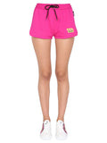 Versace Women Shorts With Greek Logo Patch