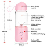 550ML USB Portable Mixer Rechargeable Juicer Fruit Blender Juicer Shaker Bottle