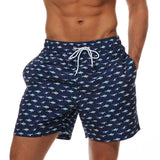 Mens Fashionable Sports Beach Shorts With 3D Digital Print, European And American Style