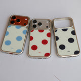 Retro Polka-dot Frosted Glass Magnetic Phone Case