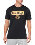 adidas Mens Short Sleeve Pre-Game T-Shirt Black/New York Red Bulls Small