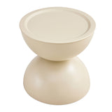 Set of 2 Milk White Coffee Table and End Table With Storage.