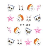 1pcs Nail Sticker Butterfly Flower Water Transfer Decal Sliders for Nail Art Decoration Tattoo Manicure Wraps Tools Tip JISTZ508
