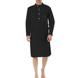 Fashion Simple Pocket Men's Shirt Robe