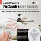 Anderic Substitute For Harbor Breeze TR214A KUJCE10610 Ceiling Fan Remote Control [RRTR214D]