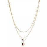 Style and Co Gold-Tone and Stone Layered Pendant Necklace
