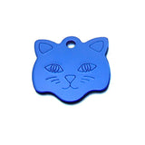 Cat head alumina pet tag